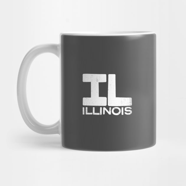 IL Illinois State Vintage Typography by Commykaze